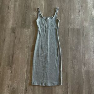American Apparel Gray Midi Dress